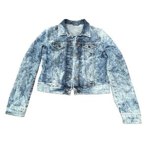 Mavi Samantha Denim Jacket Cropped Tailored Bleached Classic Women’s Size M
